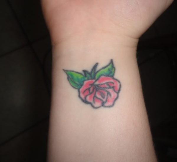 Small Rose Tattoo On Wrist