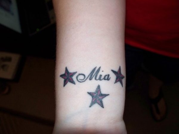 Star And Name Tattoo
