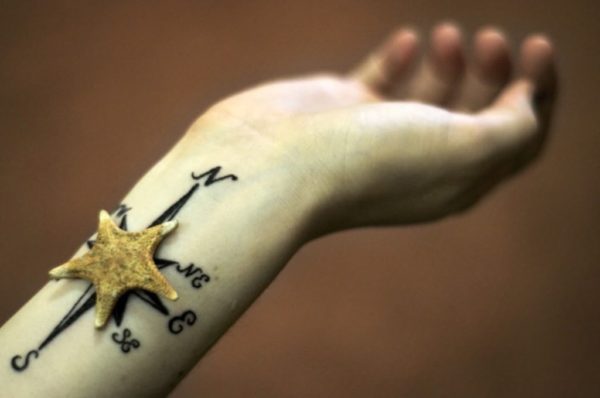 Star And compass Tattoo
