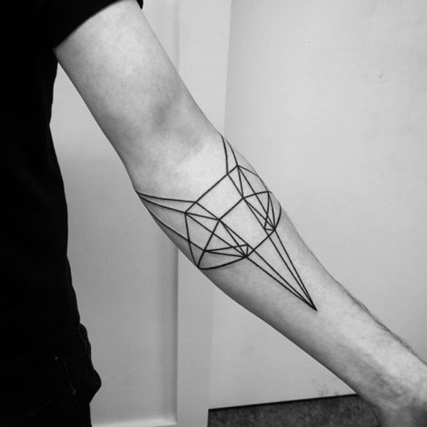 Fox Geometric Tattoo On Wrist