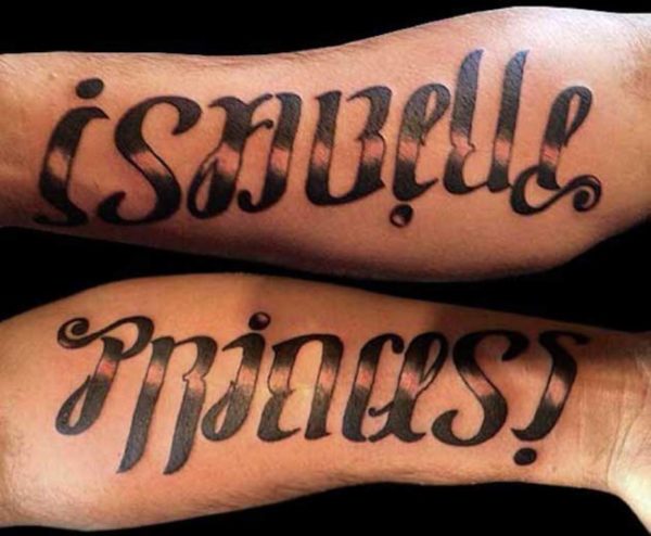 Stylish Ambigram Tattoo