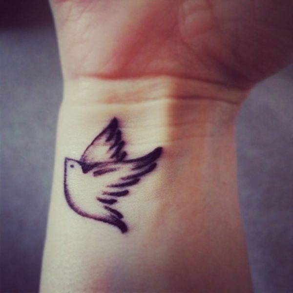 Stylish Dove Tattoo