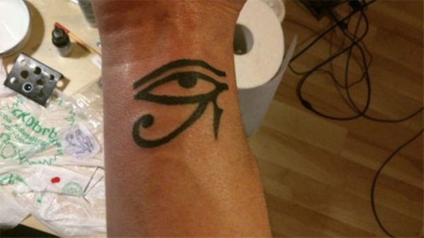 Stylish Egyptian Tattoo On Wrist