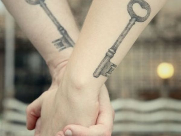 Stylish Key Tattoo On Wrist