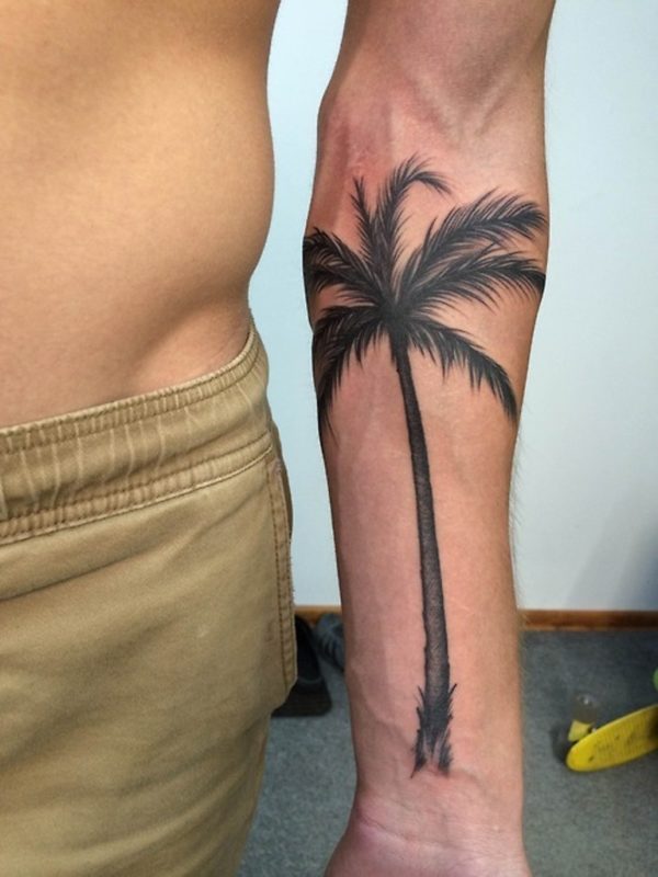Stylish Palm Tree Tattoo