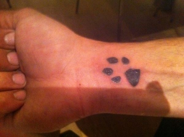 Stylish Paw Tattoo