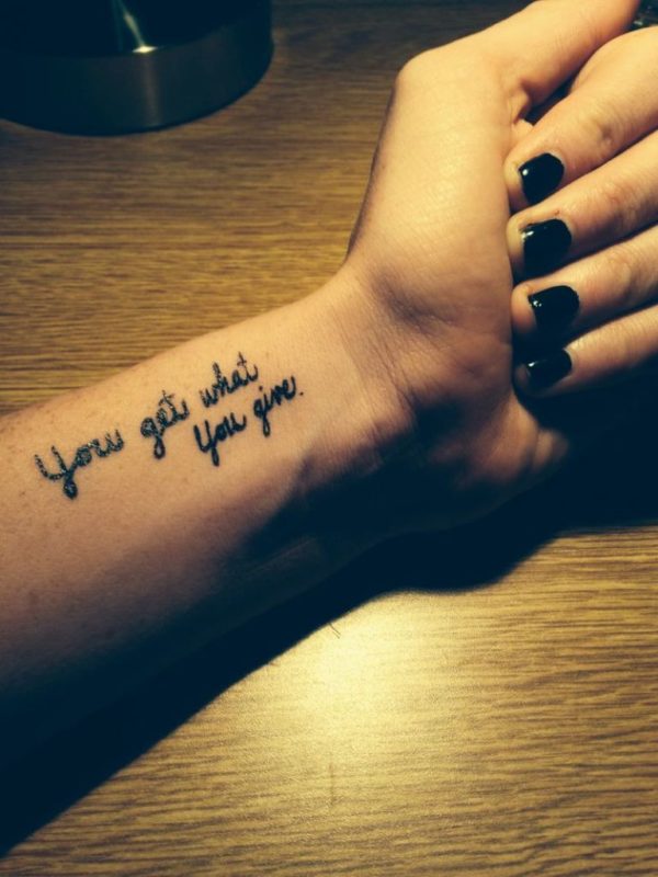 Stylish Wording Tattoo