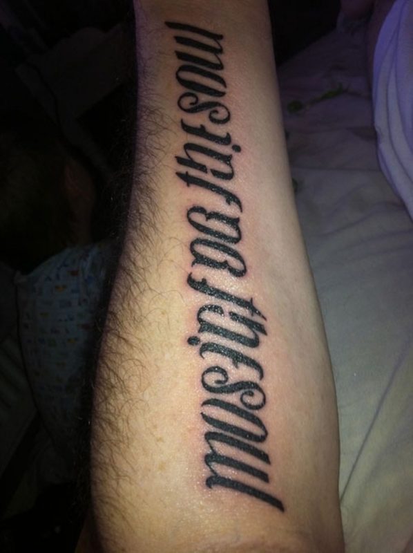 Stylish Wording Tattoo