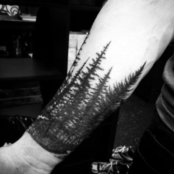 Stylish Tree Tattoo On Wrist