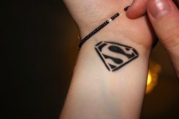 Superman Tattoo Design On Wrist