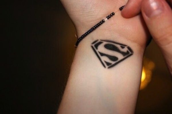 Superman Tattoo On Wrist