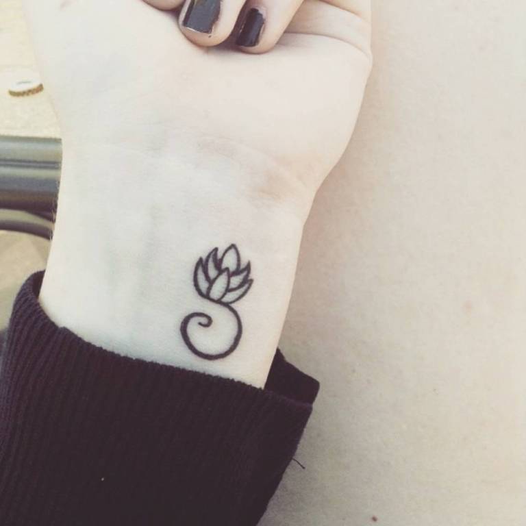 79 Attractive Lotus Flower Wrist Tattoos Design