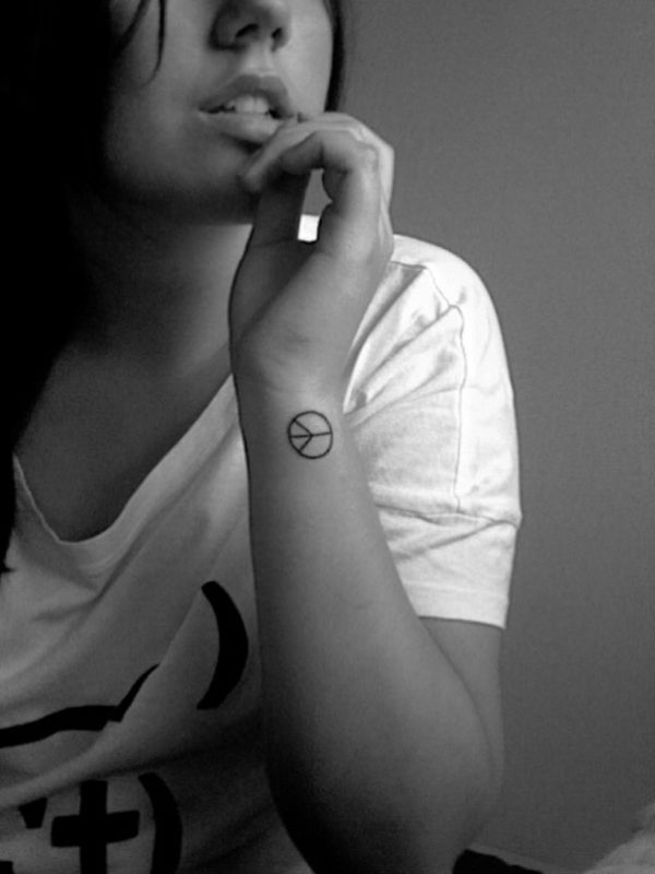 Tiny Peace Tattoo