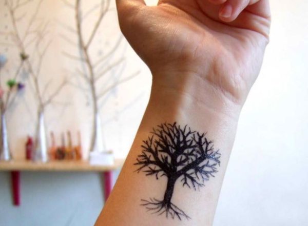 Tree Tattoo On Wrist