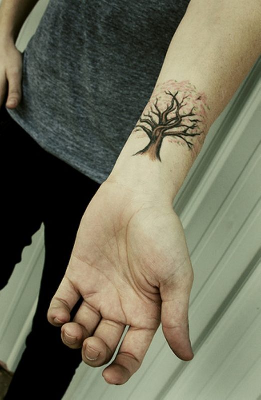 Tree Tattoo On Wrist 