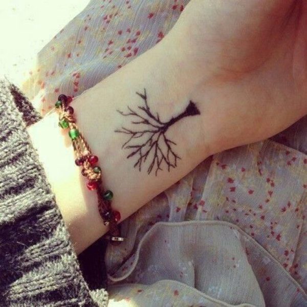 Tree Tattoo On Wrist