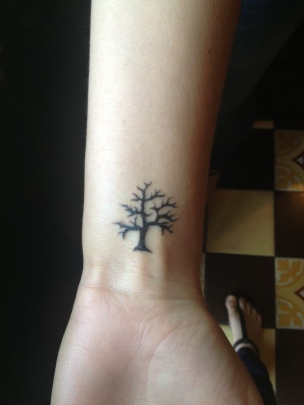 Tree Tattoo On Wrist