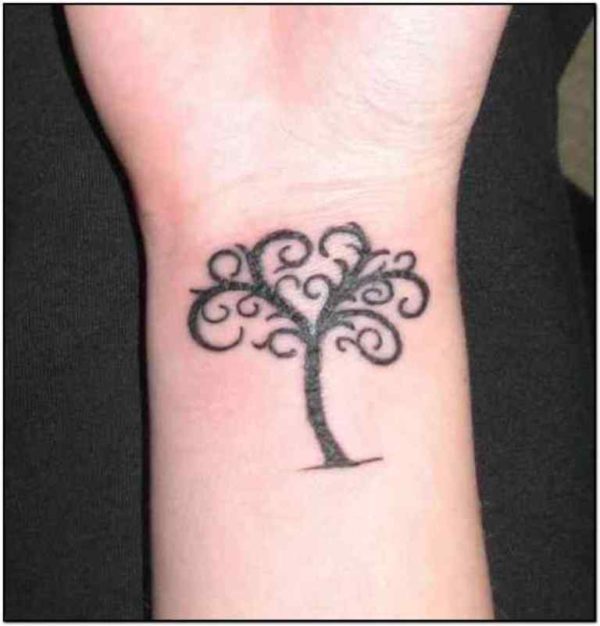 Tree Tattoo On Wrist