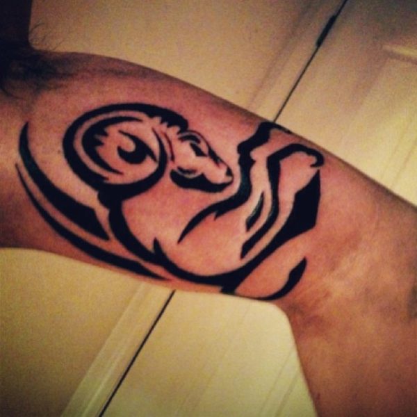 Tribal Aries Tattoo