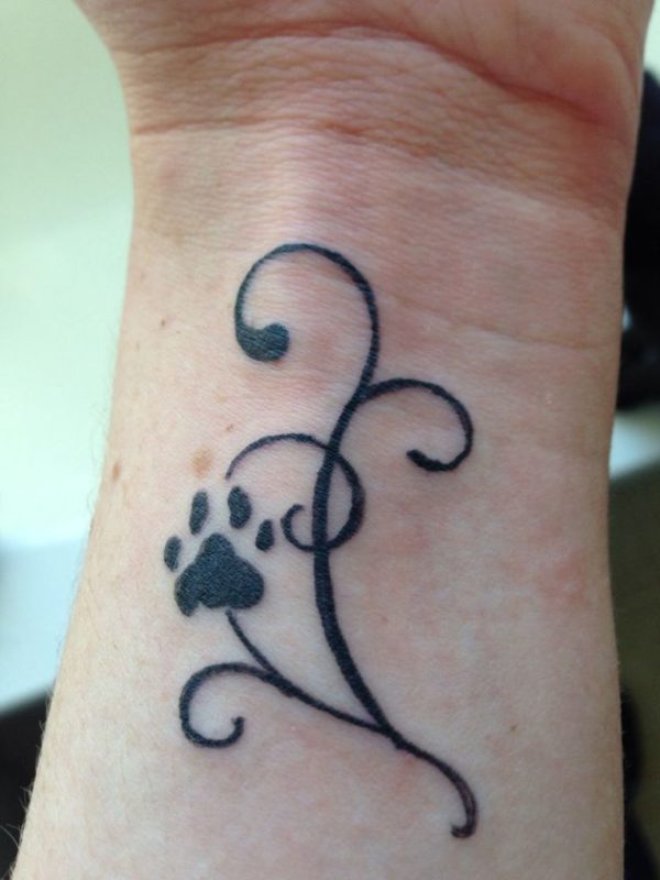 Tribal Paw Tattoo