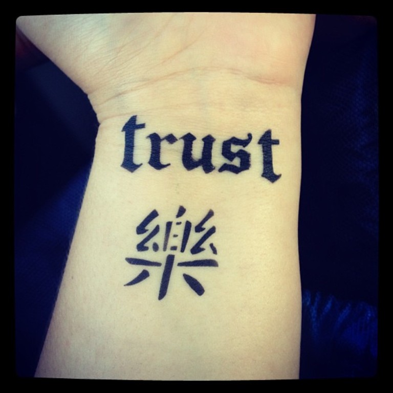 Trust Word Tattoo