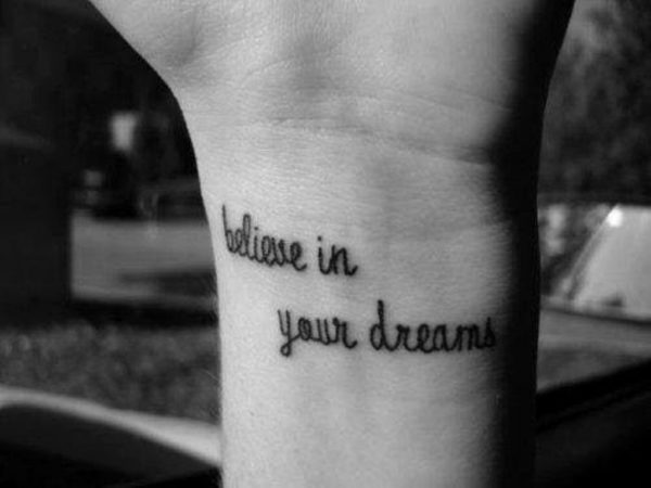 Trust Your Dreams Tattoo On Wrist