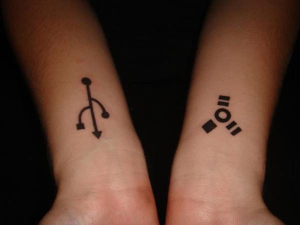 USB Connectivity Wrist Tattoos