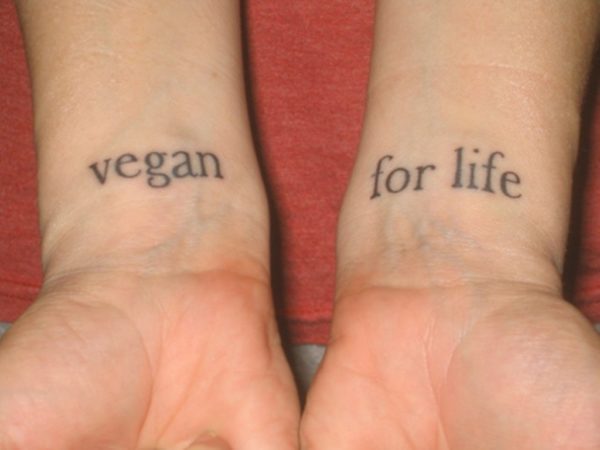 Vegan For life Tattoo