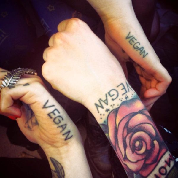 Vegan Rose Tattoo On Wrist