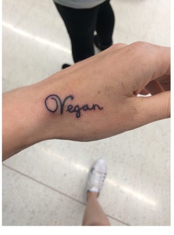 Vegan Tattoo On Wrist