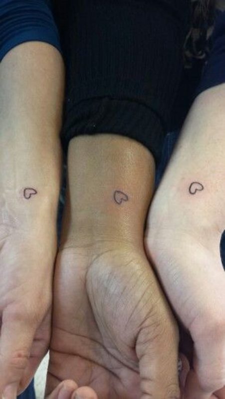 Small Heart Tattoo On Wrists