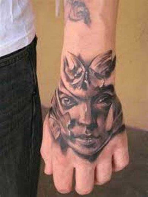 Warriors face Tattoo On Wrist