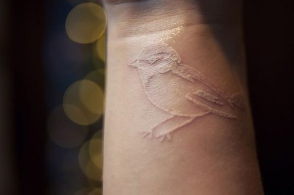 White Bird Tattoo On Wrist