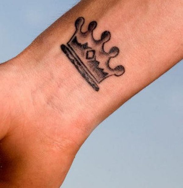 Wonderful Crown Tattoo On Wrist