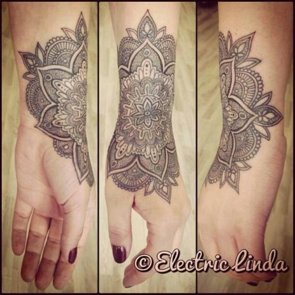 Wonderful Mandala Tattoo On Wrist