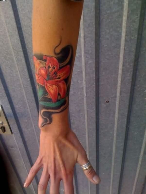 Wonderful Wrist Flower Tattoo