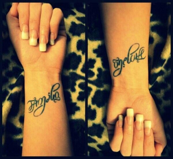 Word Tattoo On Wrist 