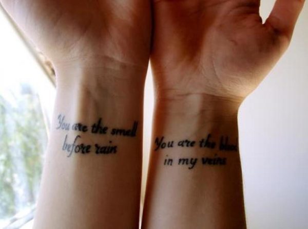 Wording Tattoo On Wrist