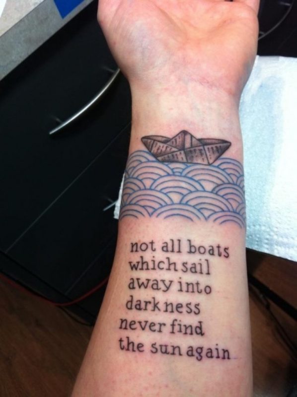 Wording Tattoo On Wrist