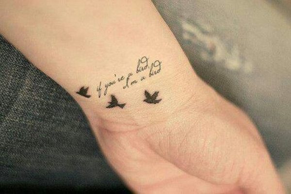 Words And Birds Tattoo