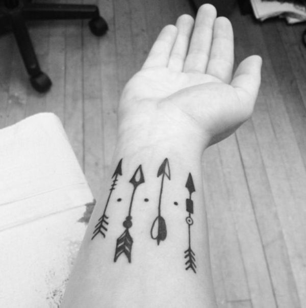 Wrist Covers Arrow Tattoo