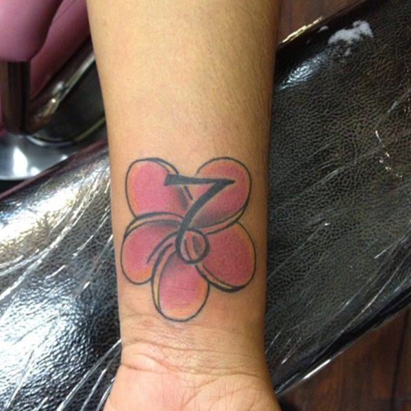 Zodiac Flower Tattoo On Wrist