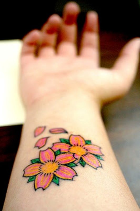 beautiful Japanese Flower Tattoo