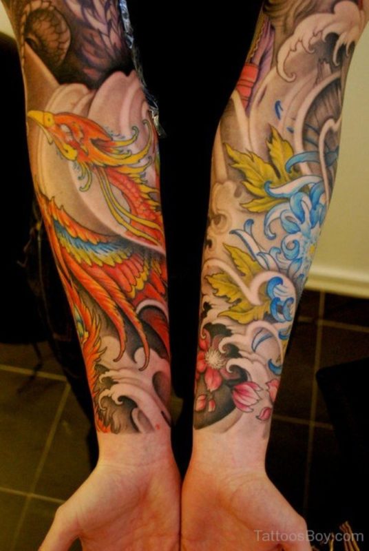 colored Phoenix Tattoo