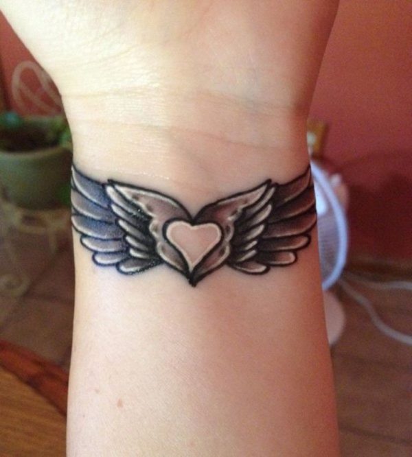 heart And Angel Wings Tattoo