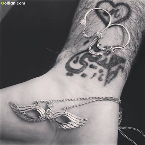 Heart And Arabic Tattoo