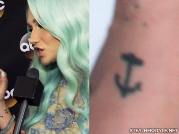 kesha Anchor Wrist Tattoo