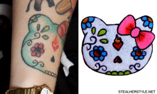 kreayshawn kitty Wrist Tattoo
