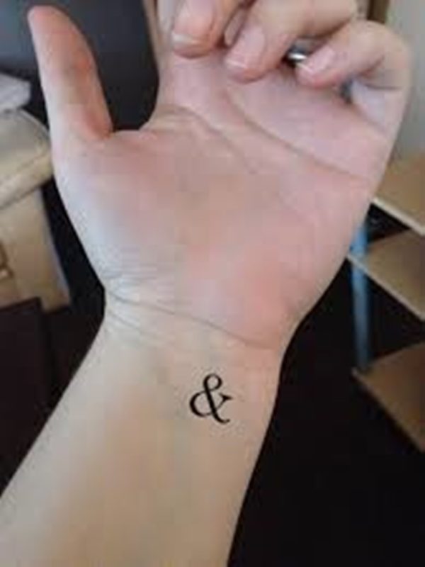 Adorable Ampersand Wrist Tattoo