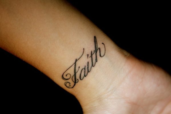 Adorable Faith Tattoo On Wrist